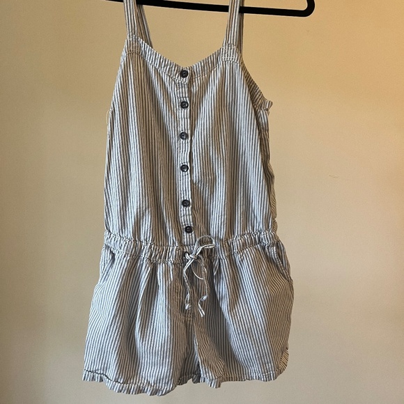 Blue and White Striped Button Up Romper Size M (Dream out Loud by Selena Gomez) - Picture 1 of 2